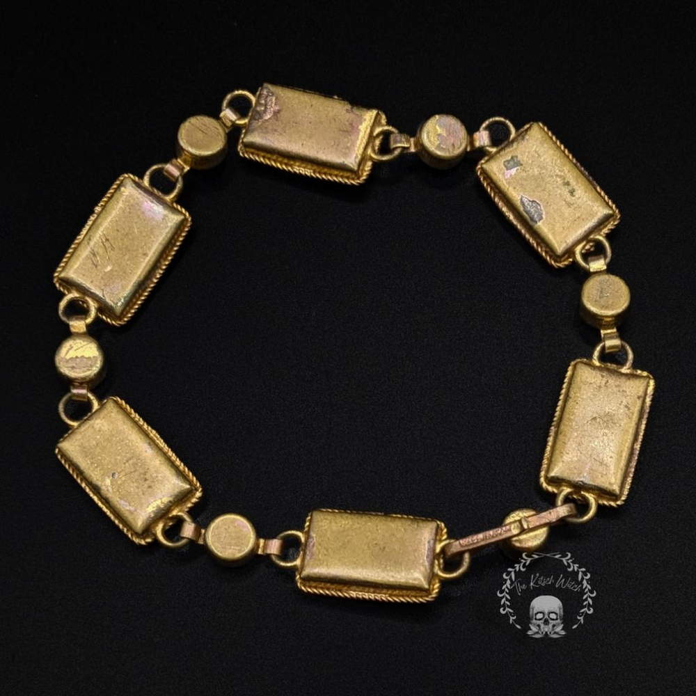 Vintage Italian Micro-Mosaic Panel Bracelet MCM Signed - Picture 4 of 6
